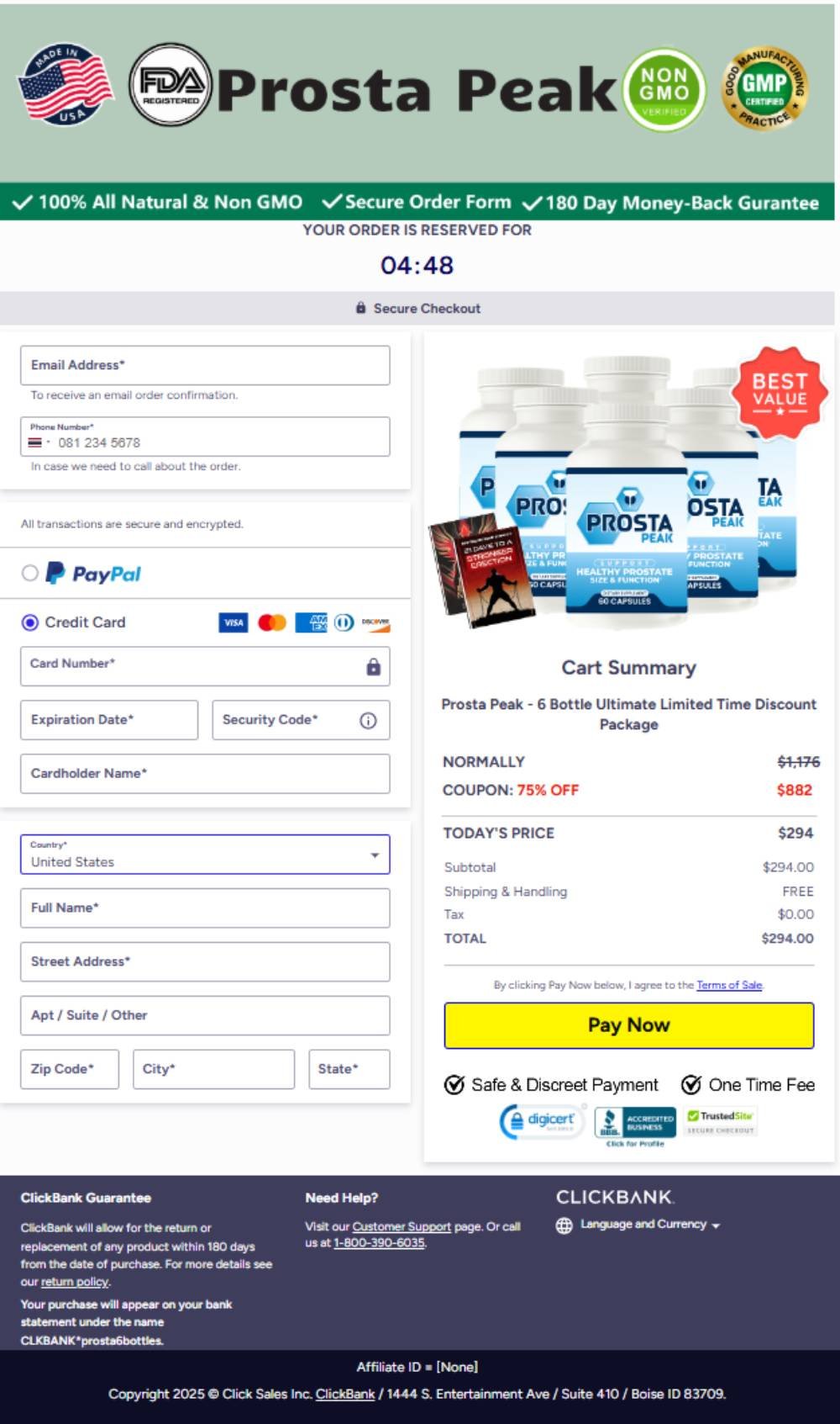 prosta peak-secure-order-safe